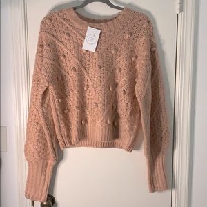 Pom Pom Cropped Sweater
